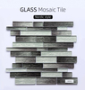 Tira de mosaico de aluminio cepillado Mosaico de metal Azulejo de mosaico de vidrio de metal metálico