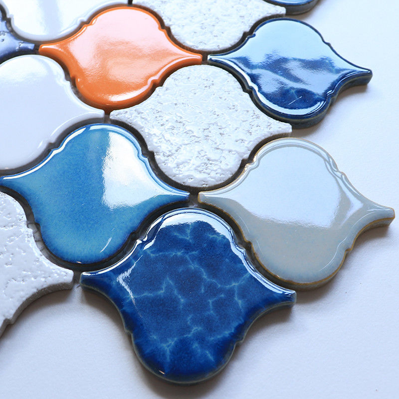 Mosaico de baldosas de cerámica de color de mezcla de forma de linterna de 268x260 mm