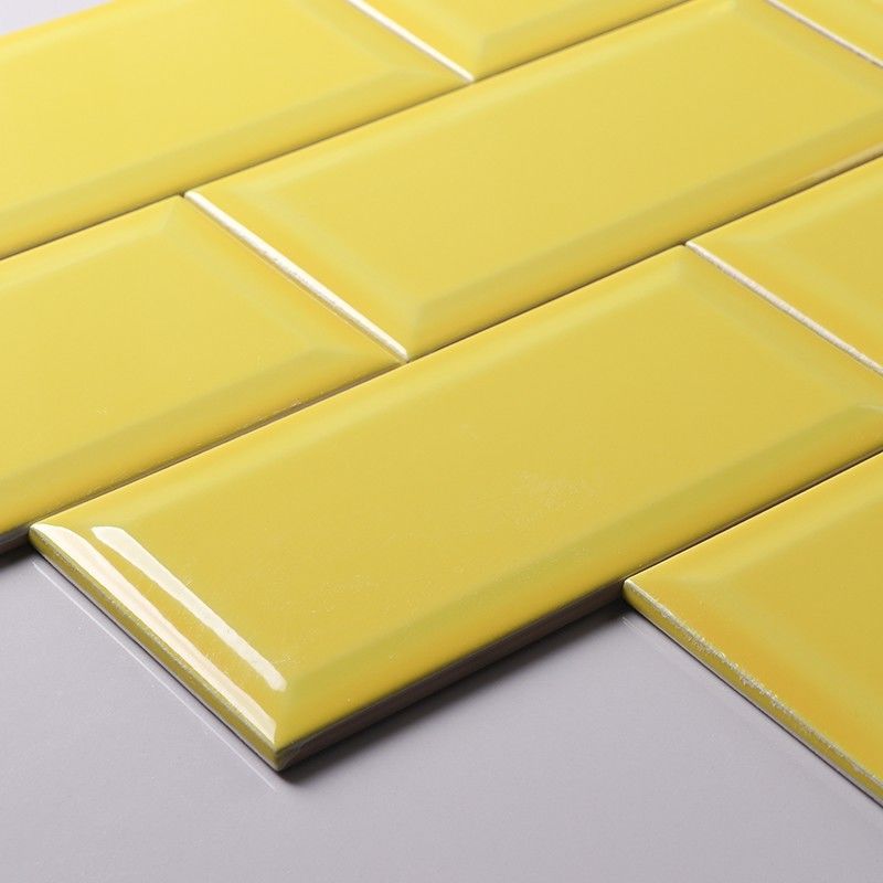 10 x 20 Azulejos de pared de cocina modernos para placas para salpicaduras de cocina Color amarillo