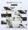 Nuevo diseño de mosaico de vidrio metálico gris oscuro para pared de salpicaduras